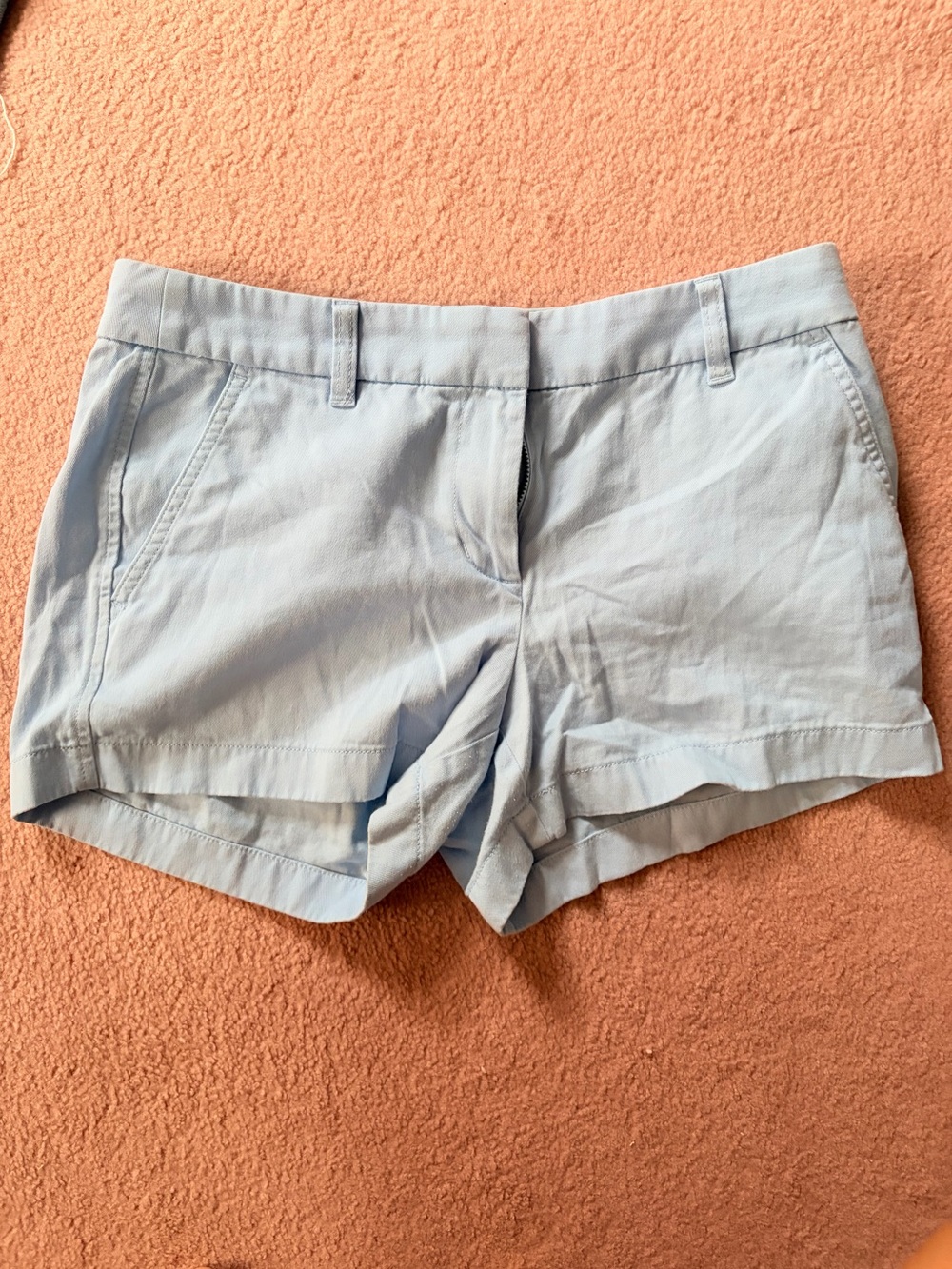 J Crew baby blue chino shorts